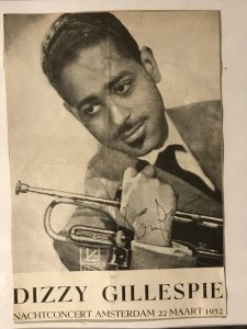 Dizzy Gillespie Nachtconcert Amsterdam 22 maart 1952 Handtekening