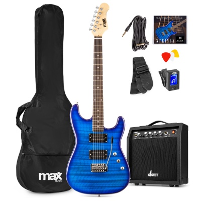 Max GigKit Superstrat Elektrische gitaar met 40 Watt versterker en