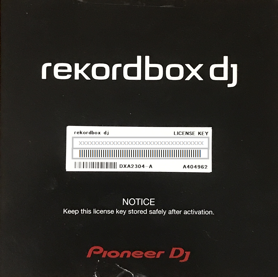 Pioneer rekordbox DJ activation key licence sleutel DDJ-400
