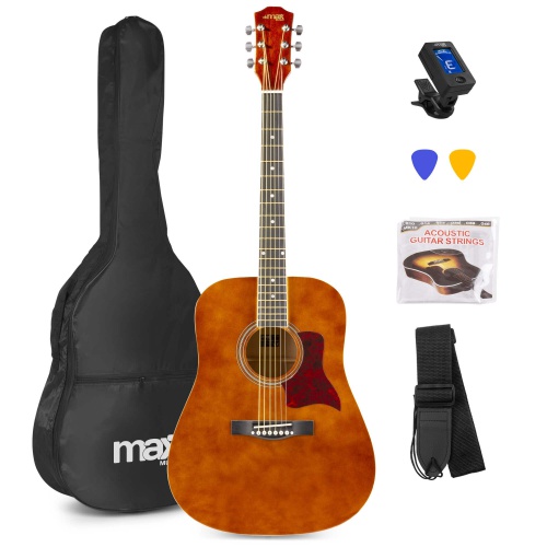 Retourdeal - MAX SoloJam Western akoestische gitaar starterset - Bruin