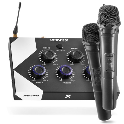 Vonyx AV510 Bluetooth karaoke set met 2x draadloze microfoon